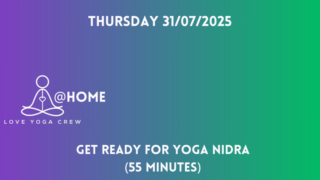 Get ready for yoga Nidra