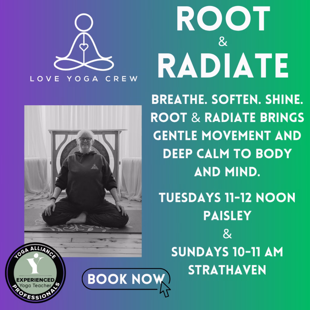 Root & radiate Breathe. Soften. Shine. Root & Radiate brings gentle movement and deep calm to body and mind.